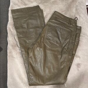 Gap Olive Leather Pants